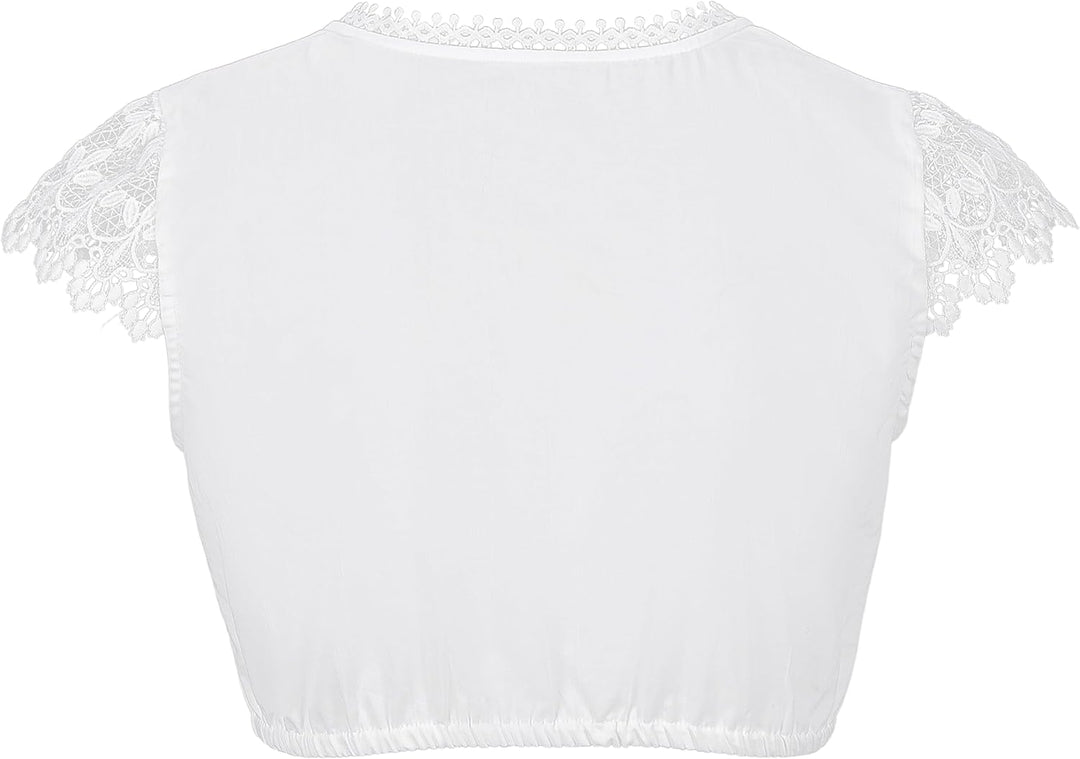 Dirndlwelle Dirndlbluse Damen Trachtenbluse Dirndl Bluse Damen Dirndlbluse Spitze Dirndlbluse weiss