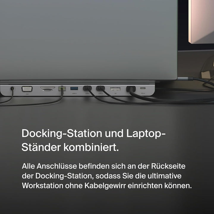 Belkin USB-C-Hub, 11-in-1-MultiPort-Adapter-Dock mit 4K-HDMI, DisplayPort, VGA, und 100 W zum Laden,
