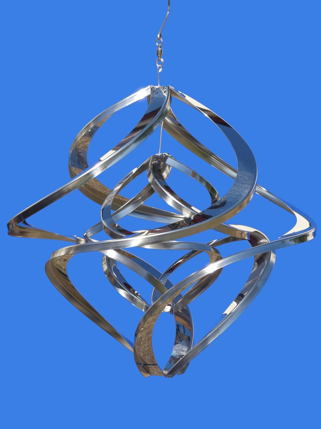 Pommerntraum ® | Edelstahlwindspiel ROSTFREI Windspiel Edelstahl Winddancer Double-Twister Twister G