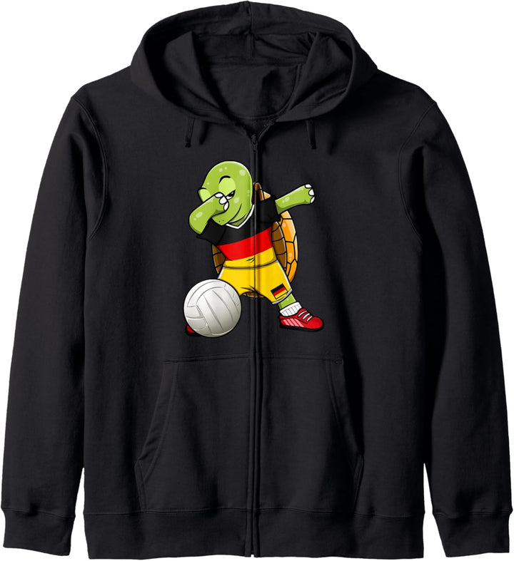 Dabbing Turtle Deutschland Volleyball Fans Trikot Deutschland Flagge Kapuzenjacke