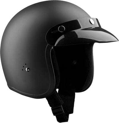 Bandit Helm Jet matt Jethelm kleine leichte Bauweise bequem Biker neu, Sports-Farbe:matt schwarz, Gr