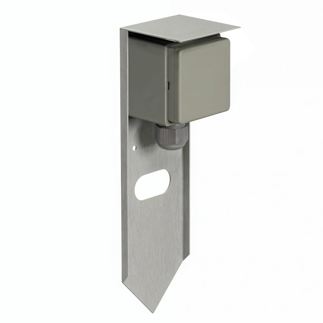 ledscom.de Garten Steckdosensäule PIWI mit Erdspiess für aussen, IP44, 1-fach, Edelstahl, edelstahl,