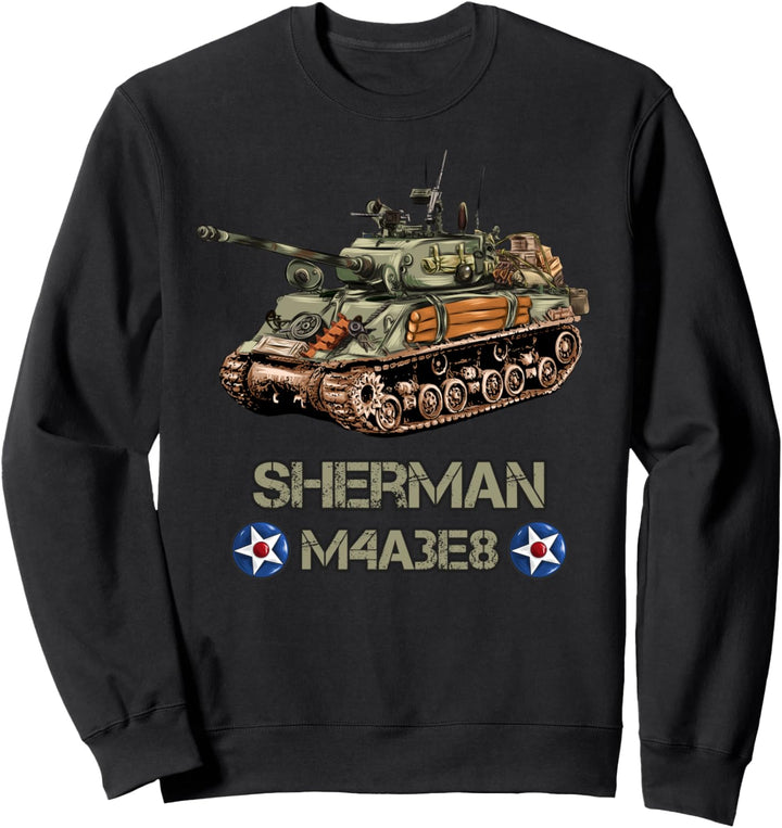Amerikanischer Panzer M4A3E8 Sherman-Erinnerungsstücke aus Sweatshirt