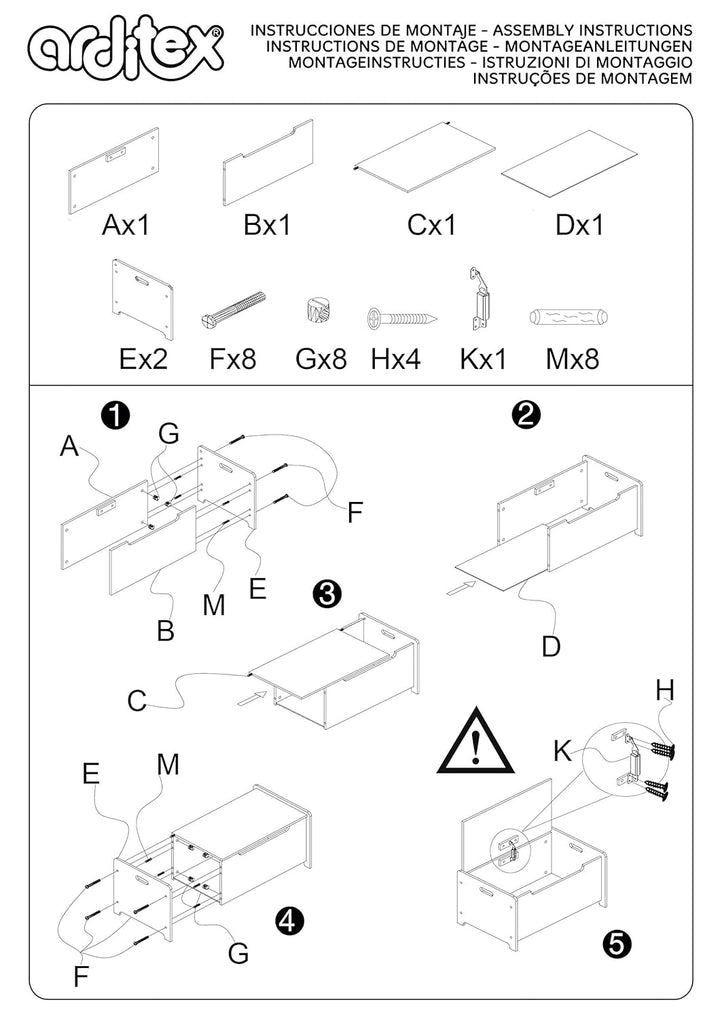 Disney Nixy Children Spielzeugkiste mit Bank aus Holz, Mickey Mouse