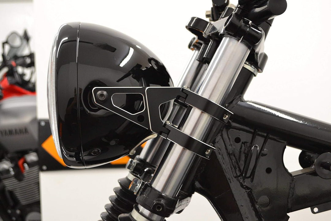 Alchemy Parts Motorrad Scheinwerfer Klammern Paar für 58-59mm Gabel Hochwertig CNC Bearbeitet