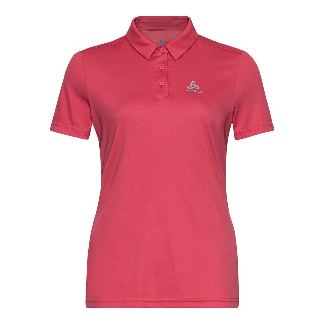 Odlo Damen CARDADA Kurzarm Polo Shirt, holly berry, XS