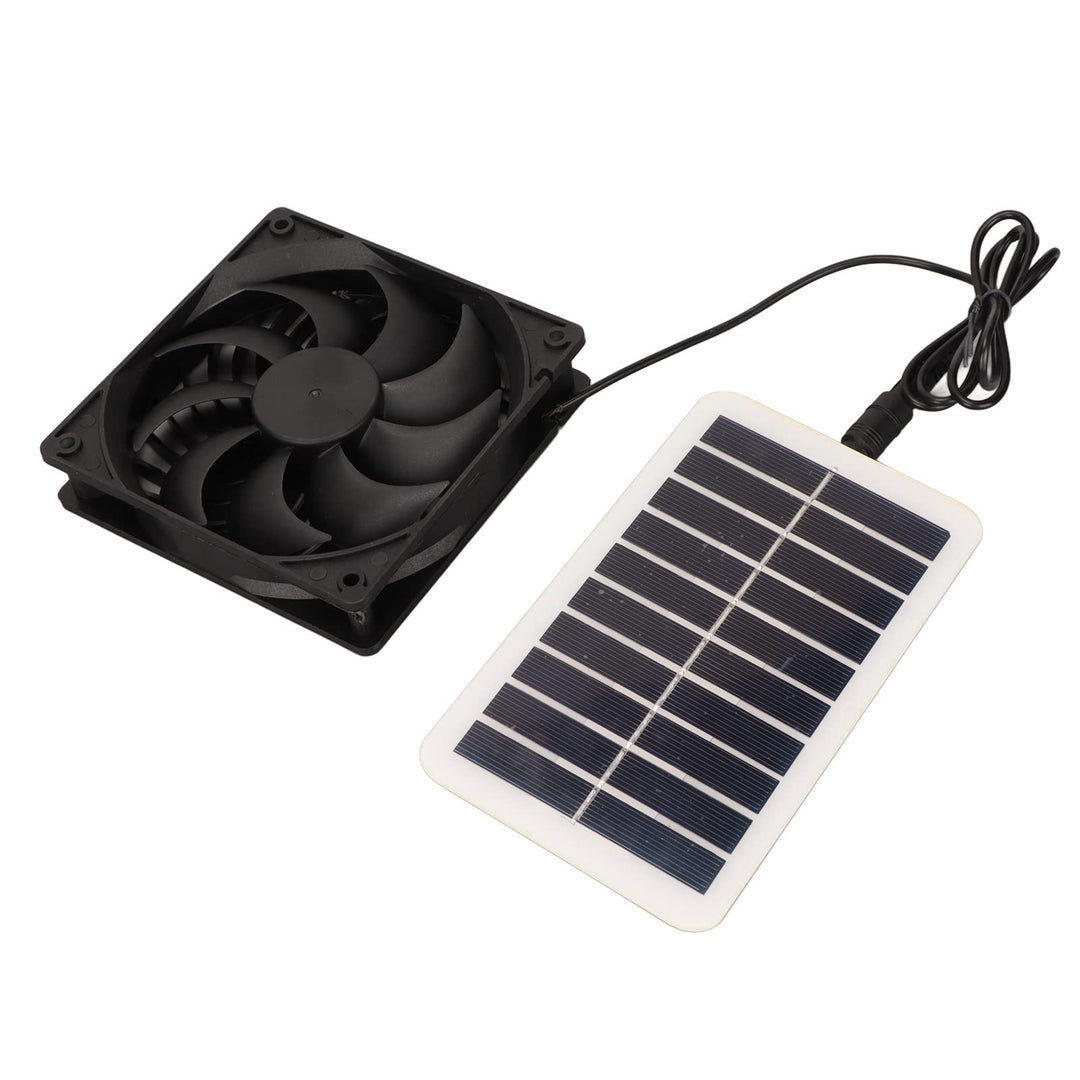 Solarpanel Lüfter Set, 3 W, 5 V, Solar Abluftventilator Set, Tragbar, Solarbetriebener Luftventilato