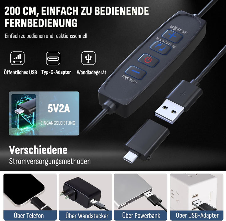 Video Licht Set, 2-Pack 25x20 cm 15 W LED Studio Fotolicht, Dimmbares 2800–6500K Kamera Licht für Vi