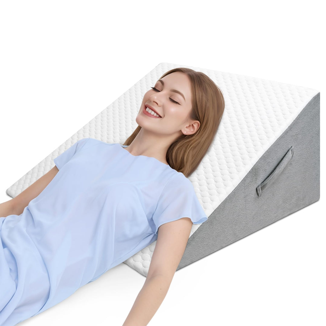 Vielseitig Keilkissen für Bett und Sofa-Hochdichteschaum Lesekissen-Ergonomischer Bettkeil für Reflu