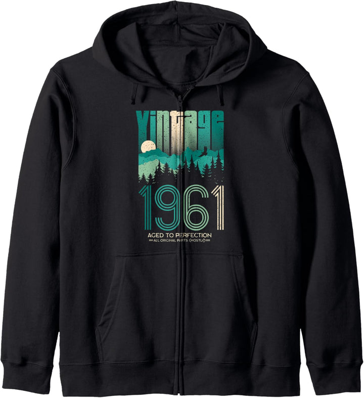 60. Geburtstag Geschenk Vintage 1961 60 Jahre Männer Frauen Kapuzenjacke
