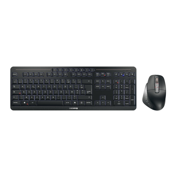 CHERRY Stream Desktop Ultimate, Kabelloses Multi-Device Tastatur-Maus-Set, Französisches Layout (AZE