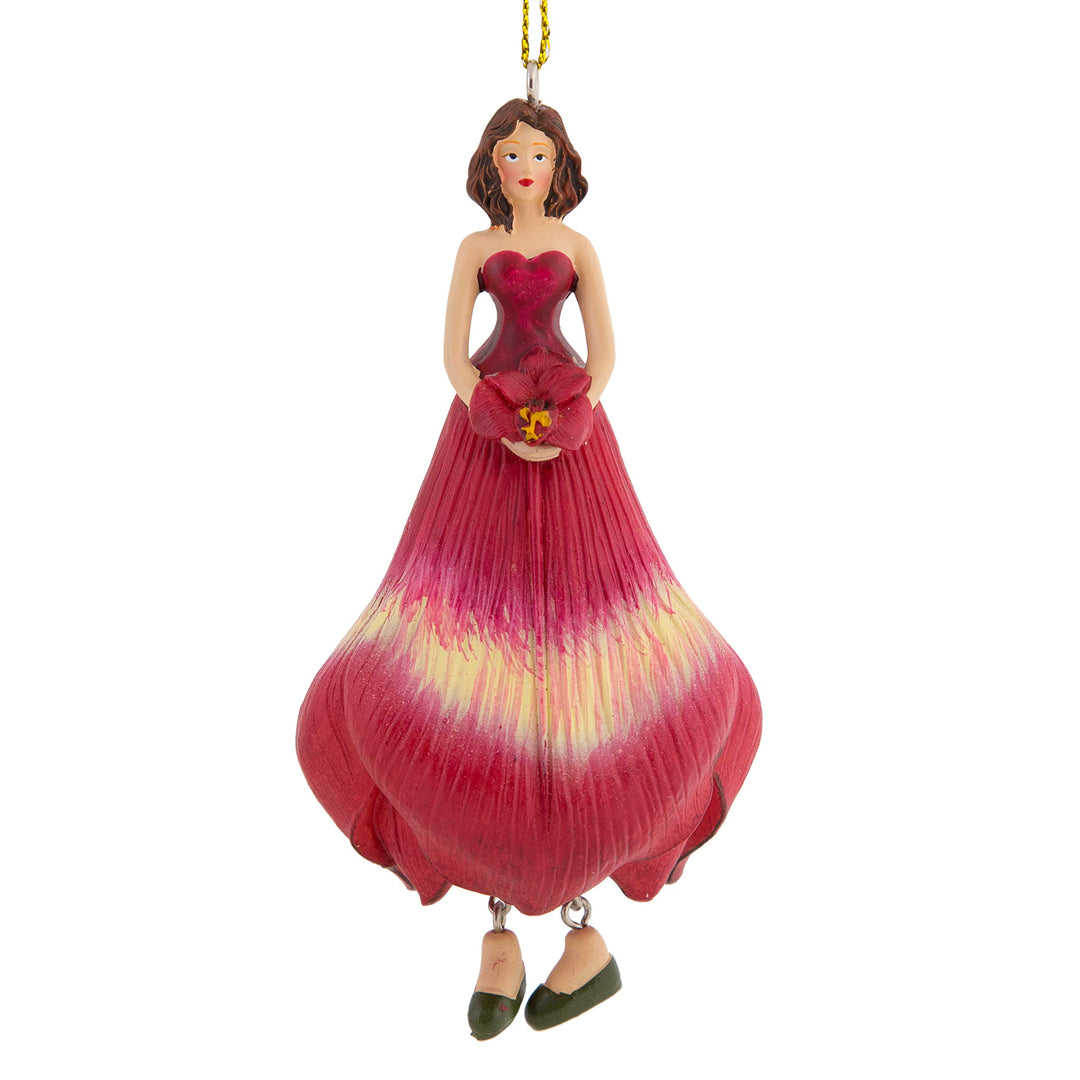 Blumenmädchen Amaryllis Dekofigur Blumen Garten Figur für Innen zum Hängen Flower Fairy Figur, Amary