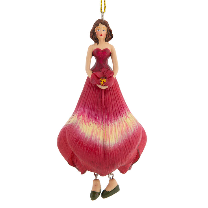 Blumenmädchen Amaryllis Dekofigur Blumen Garten Figur für Innen zum Hängen Flower Fairy Figur, Amary