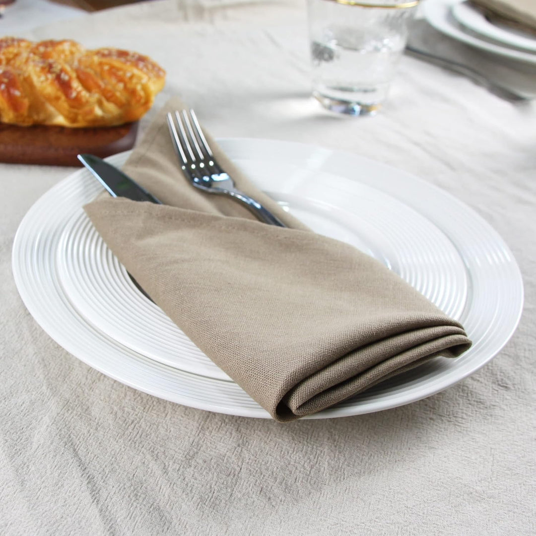 weich Polyester -Leinen gemischt Abendessen Cloth Servietten, 12 Stück (40 x 40 cm), für Veranstaltu