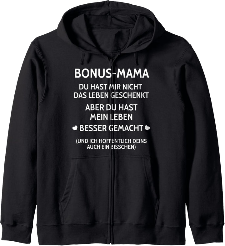 Bonus-Mama Stiefmutter Zieh-Mutter Familie Geschenk Kapuzenjacke