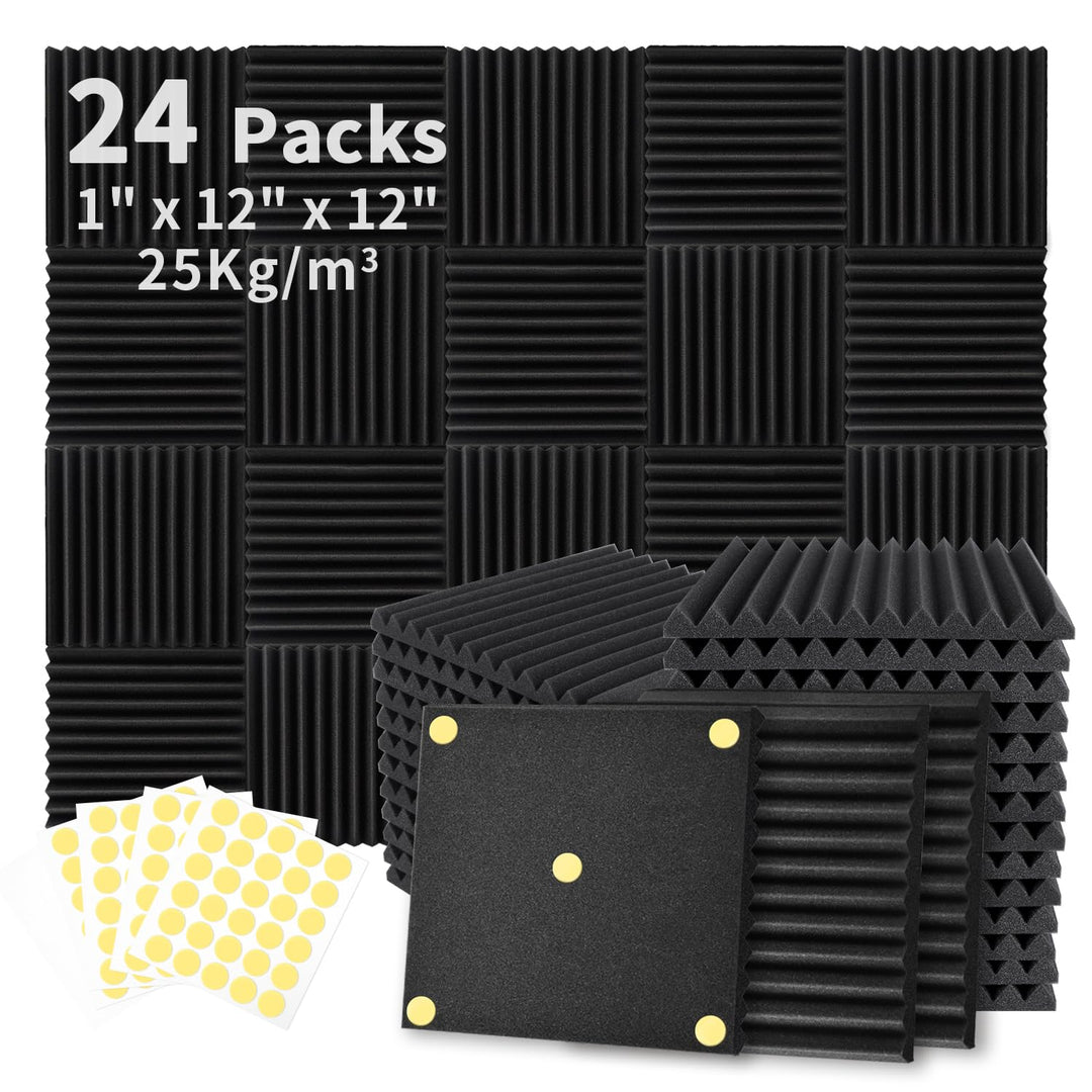 Focusound Akustikschaumstoff Schalldämmung, 30 X 30 X 2.5CM Schallschutz Schallschutzplatten Akustik