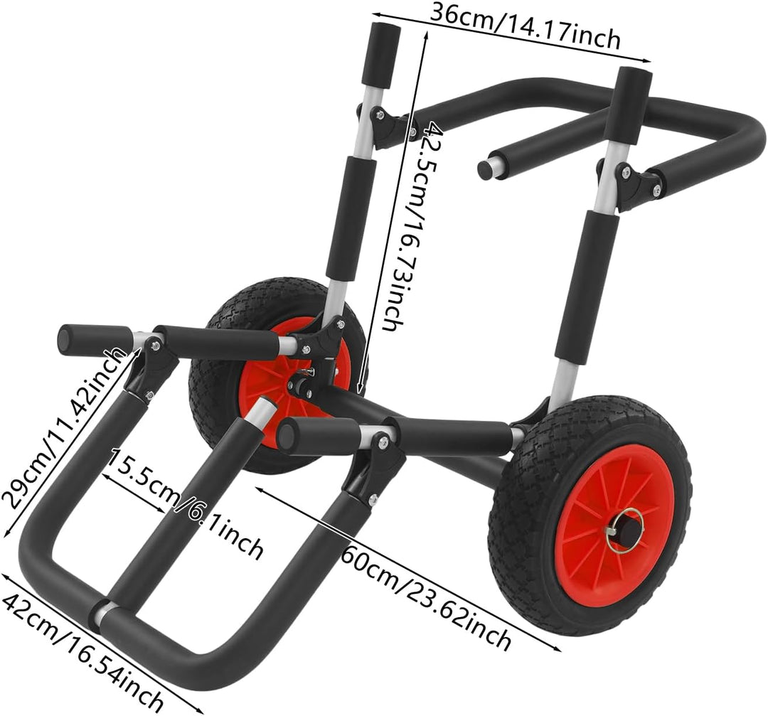 SUP Trolley, Platz für 2 Kajaks oder SUPs, Kajakwagen, Surfwagen Surfboard Transportwagen, 10-Zoll-R
