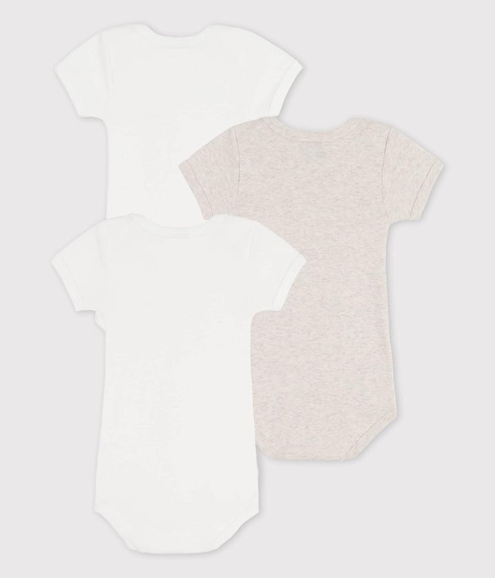 Petit Bateau Unisex Baby Kurzarm-Body mit Streifen (3er Pack) 3 Jahre Variante 1, 3 Jahre Variante 1