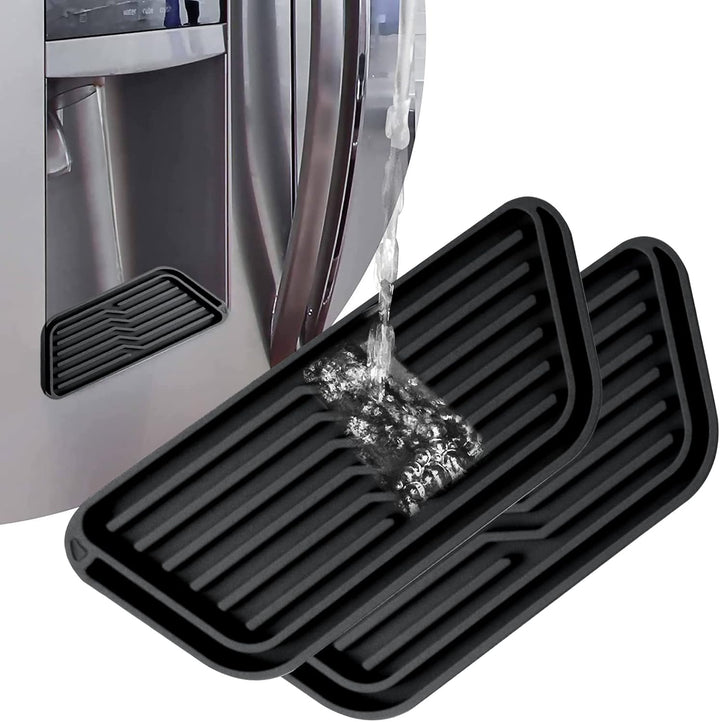 2 Stück Tropfschale Kühlschrank, Abtropfschale Kühlschrank Reinigen Silikon Tropfschale Abtropfschal