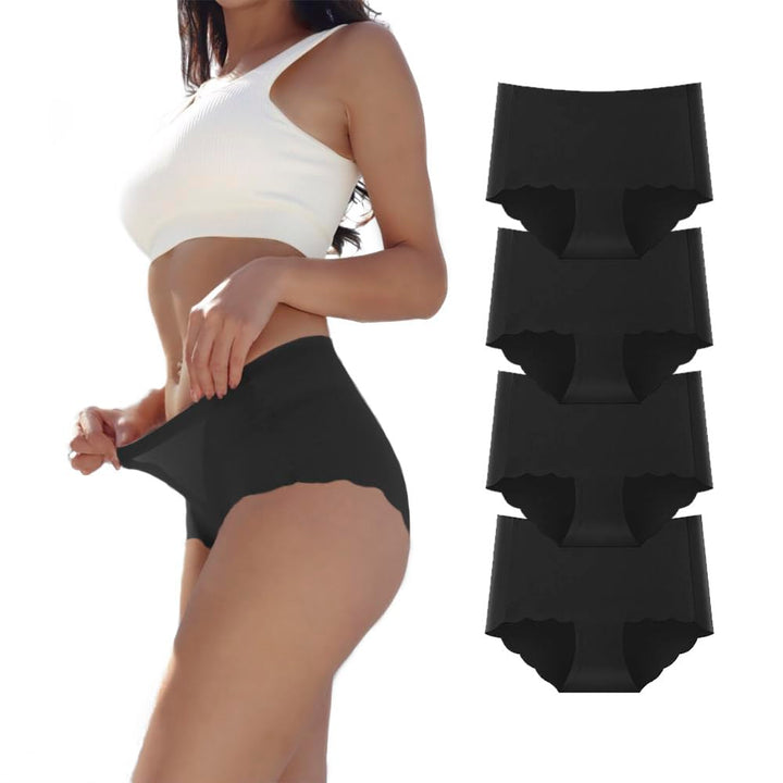 Dumwis Unterhosen Damen,Nahtlos Slips Unterwäsche Frauen,Hohe Taille Panties,No Show Panties,Mehrpac