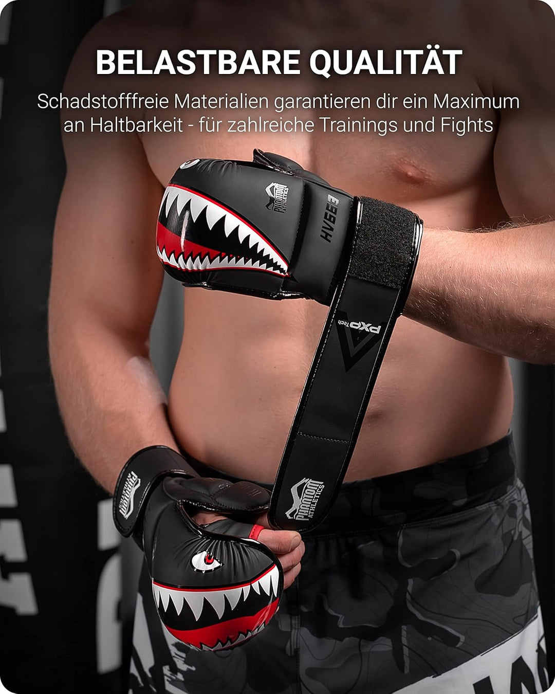 Phantom MMA Handschuhe APEX | Profi Gloves für Sparring, Fight, Boxen, Freefight Fight Squad - Schwa