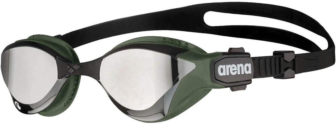 ARENA Unisex Cobra Tri Swipe Mr Schwimmbrille (1er Pack) Silver-Army Einheitsgrösse Bundle mit Unise