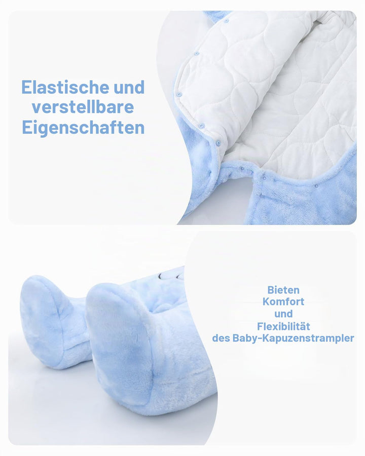 Baby Overall Winter Mit Kapuze Schneeanzug Flanell Strampler Spieler Spielanzug Mit Füsse Karikatur