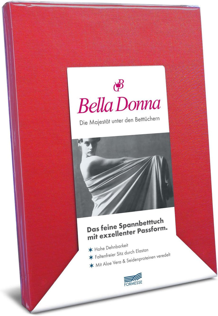 Spannbettlaken Bella Donna Jersey für Matratzen & Wasserbett 140-160 x 200-220 cm in Rot