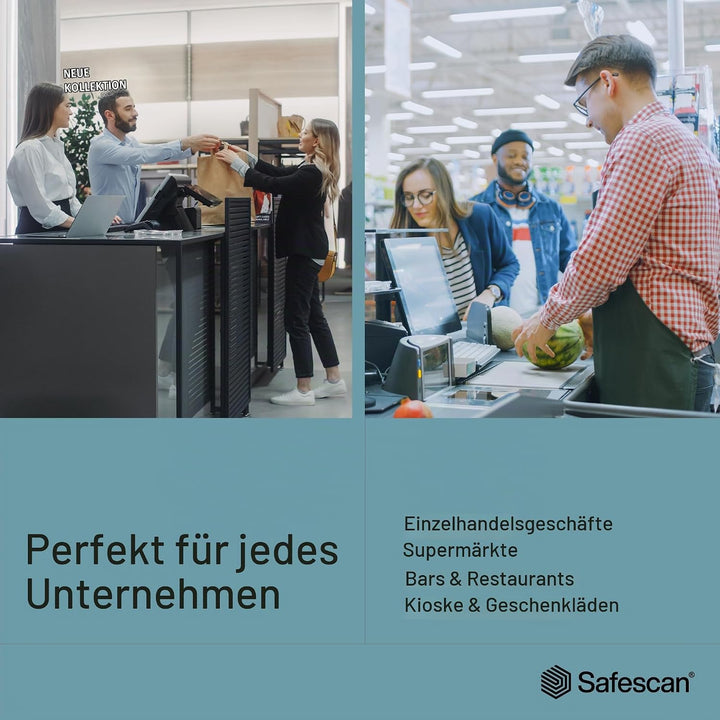 Safescan 6165 Geldzählmaschine, Wertzählung für Münzen und Banknoten - Münzzähler mit automatischer