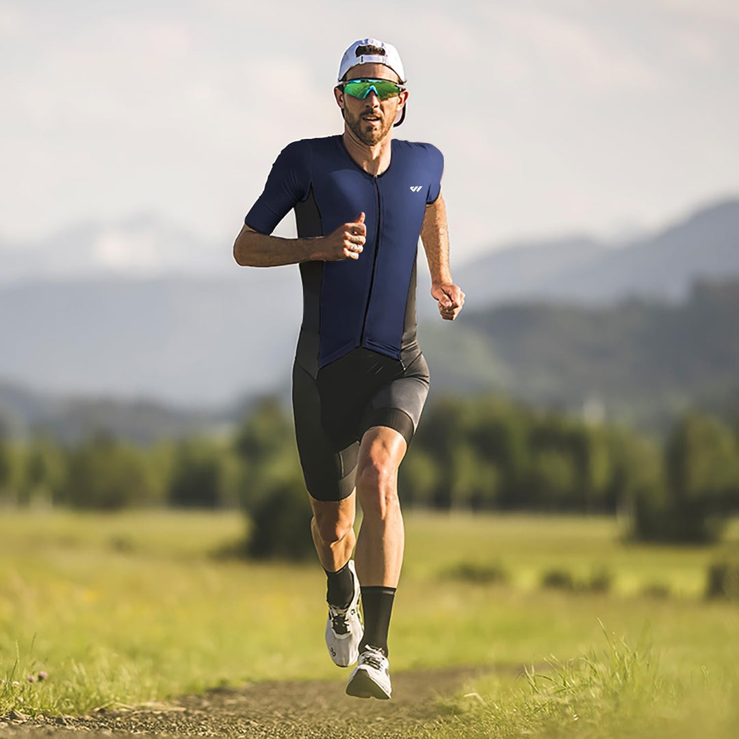 Lo.gas Herren Pro Trisuit Kurzarm Triathlonanzug für Ironman-Rennen und Triathlon-Wettkämpfe - Hochw