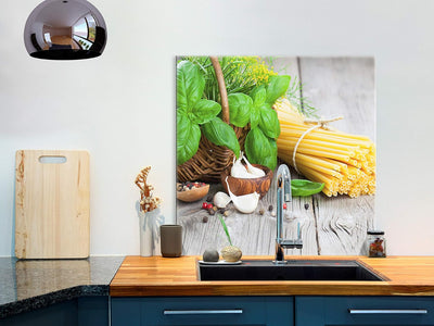 murando Spritzschutz Glas für Küche 60x60 cm Küchenrückwand Küchenspritzschutz Fliesenschutz Glasbil