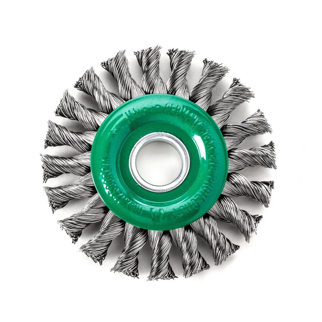 Lessmann Zopf-Rundbürste 125 x 14 mm 20 Z ROH glatt 0,50 mm Bohrung 22,2 mm, 473811 125 Mm rostfreie
