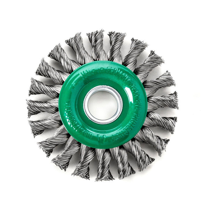 Lessmann Zopf-Rundbürste 125 x 14 mm 20 Z ROH glatt 0,50 mm Bohrung 22,2 mm, 473811 125 Mm rostfreie