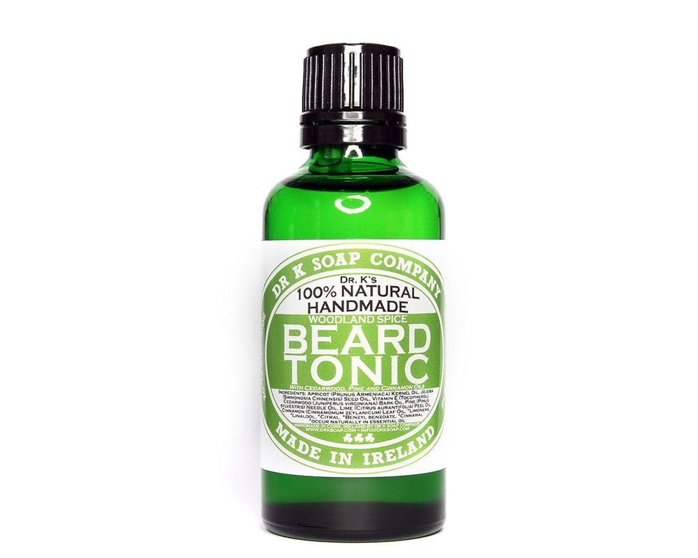 Dr K Soap Company Dr K Beard Tonic Woodland Spice 50ml Zedernholz 50 ml (1er Pack), Zedernholz 50 ml