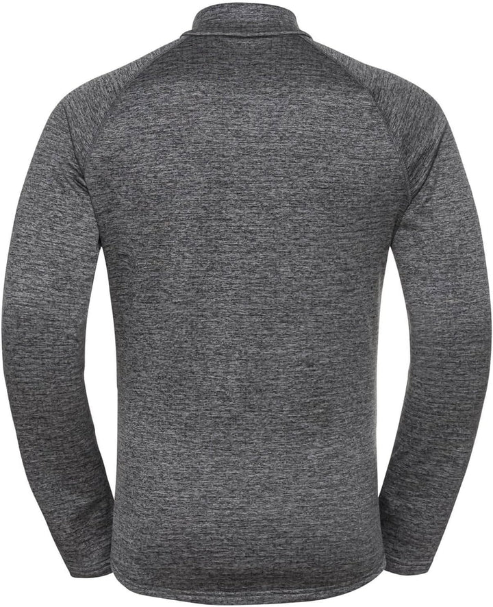 Odlo Herren FLI Half Zip Longsleeve S Dark Grey Melange, S Dark Grey Melange