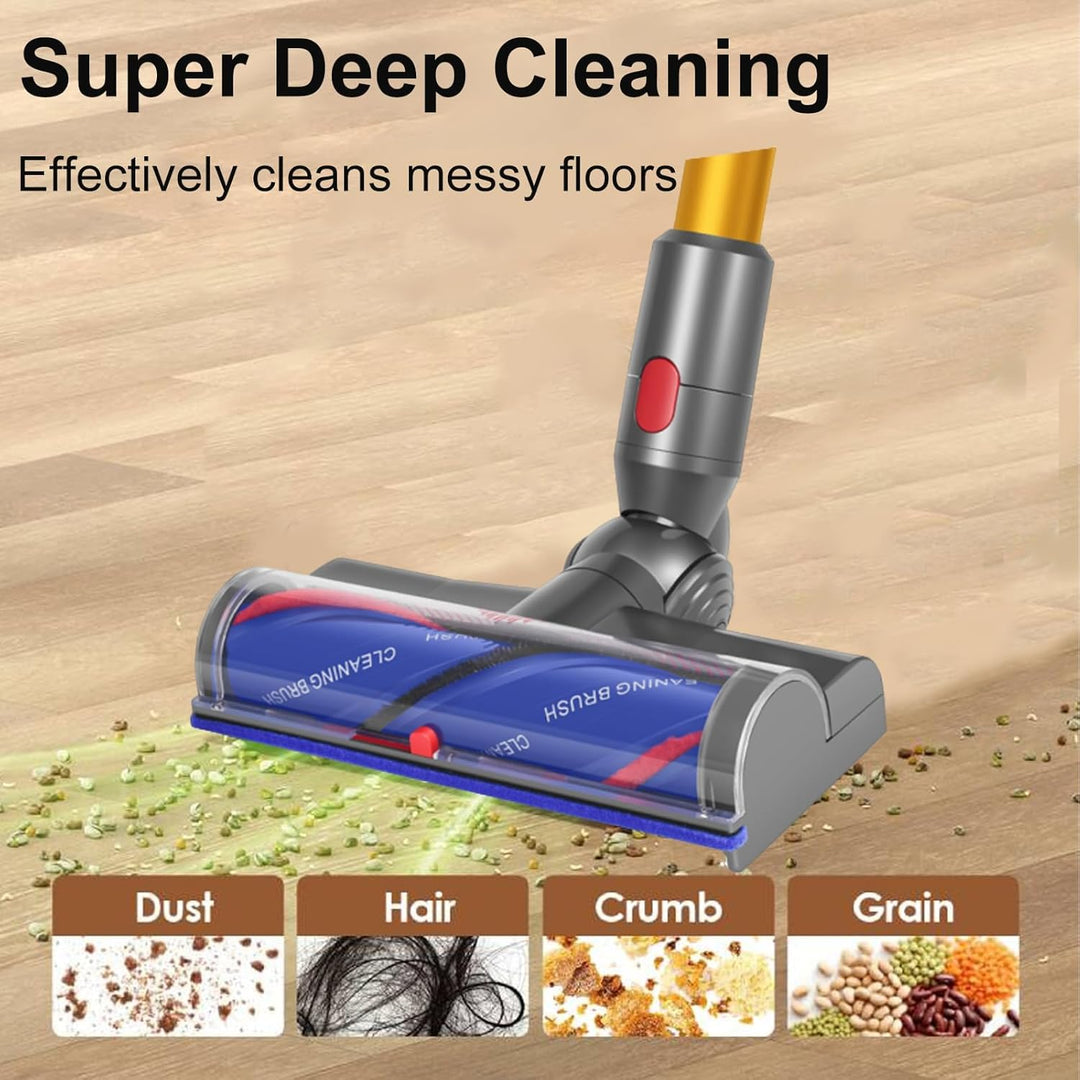 Bürste Kompatibel mit Dyson V7 V8 V10 V11 V15 Staubsauger, Ersatzteile Bürstenkopf mit LED-Leuchten,