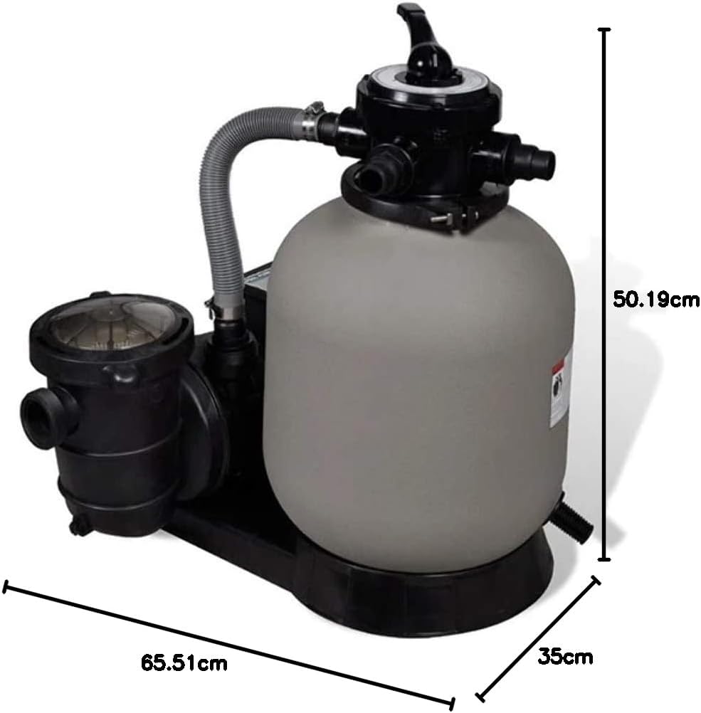 vidaXL Sandfilterpumpe 600W 17000L/h Sandfilteranlage Filteranlage Poolfilter