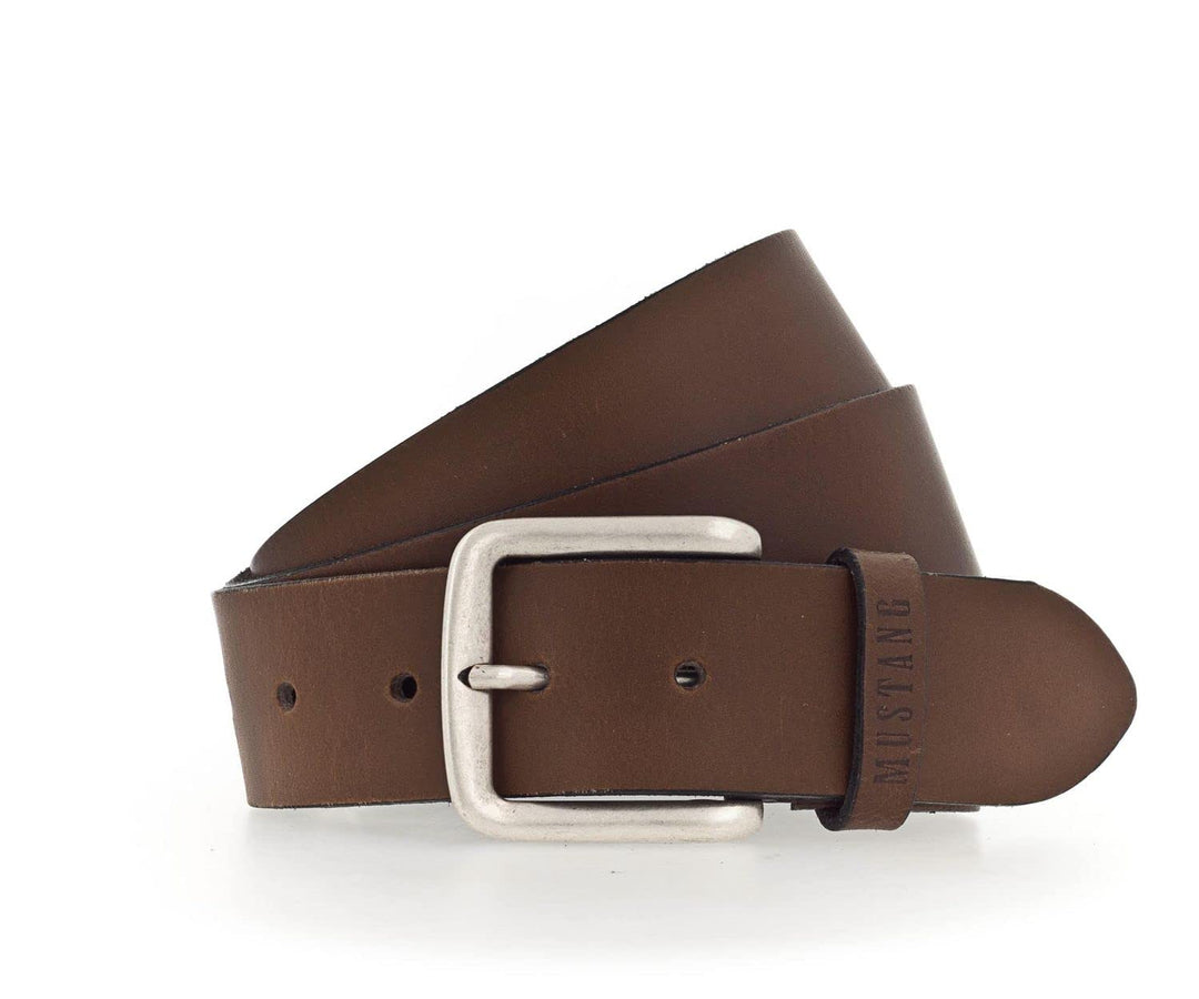 MUSTANG Herren Ledergürtel MG2118L15Z 40mm Gürtelbreite Schwarz Braun 80-115cm W120 Baileys 0660, W1