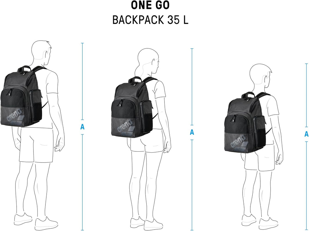 Arena One Go Schwimm-Sportrucksack, Sporttasche, mittelgross, 35 Liter 35 Liters Eis, 35 Liters Eis