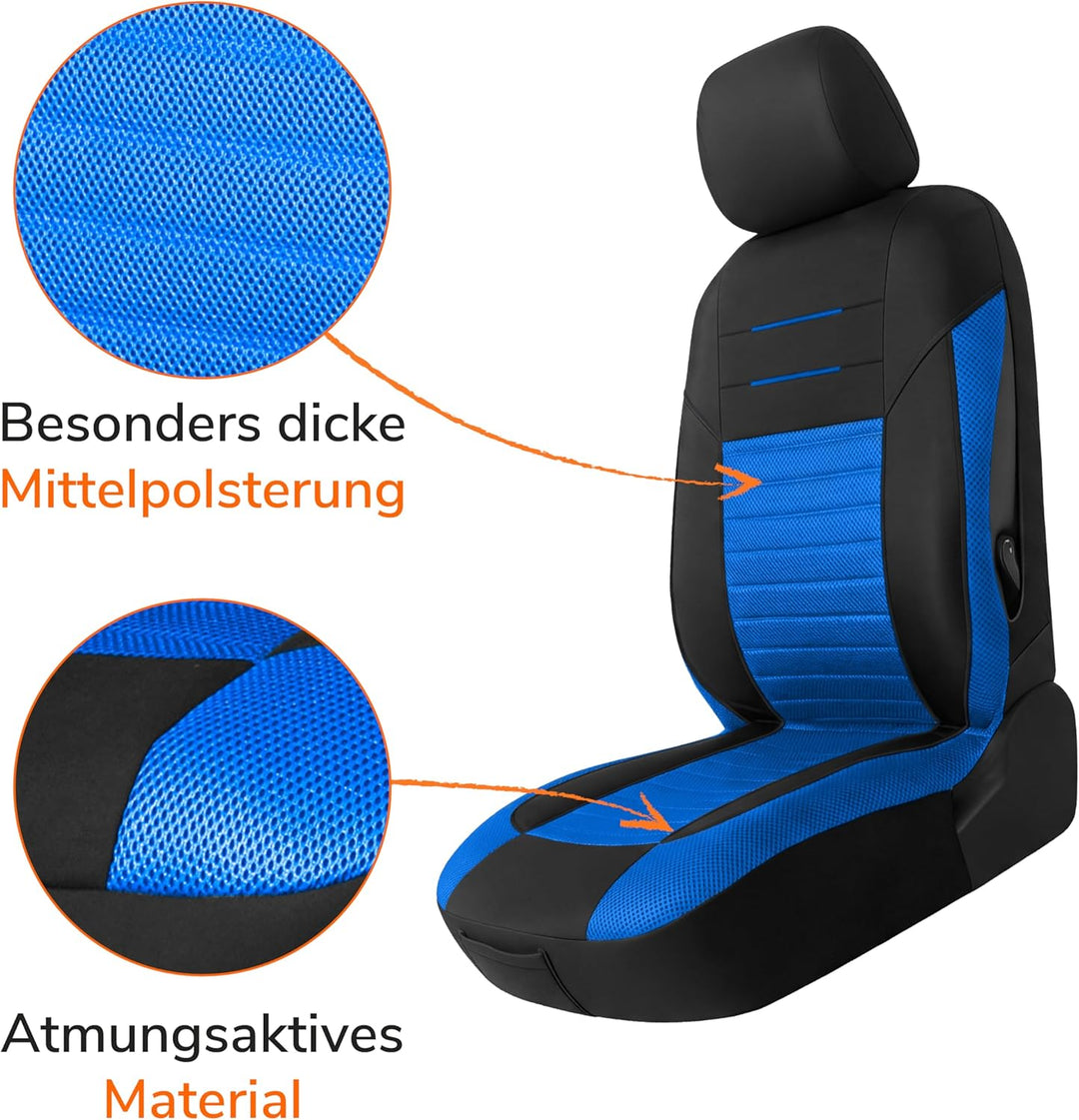 Upgrade4cars Autositzbezüge Set Universal Version 2026 | Auto-Schonbezüge für die Vordersitze & Rück