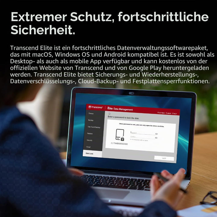 Transcend 2TB USB 3.1 Gen 1 USB Type-C StoreJet 25C3S SJ25C3S externe Festplatte TS2TSJ25C3S, 2TB