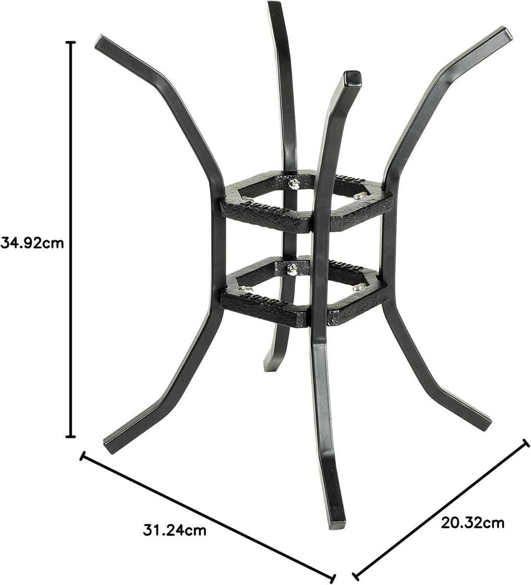 Lodge Unisex-Erwachsene Fire and Cook Stand Feuer-und Kochständer, schwarz, 8"