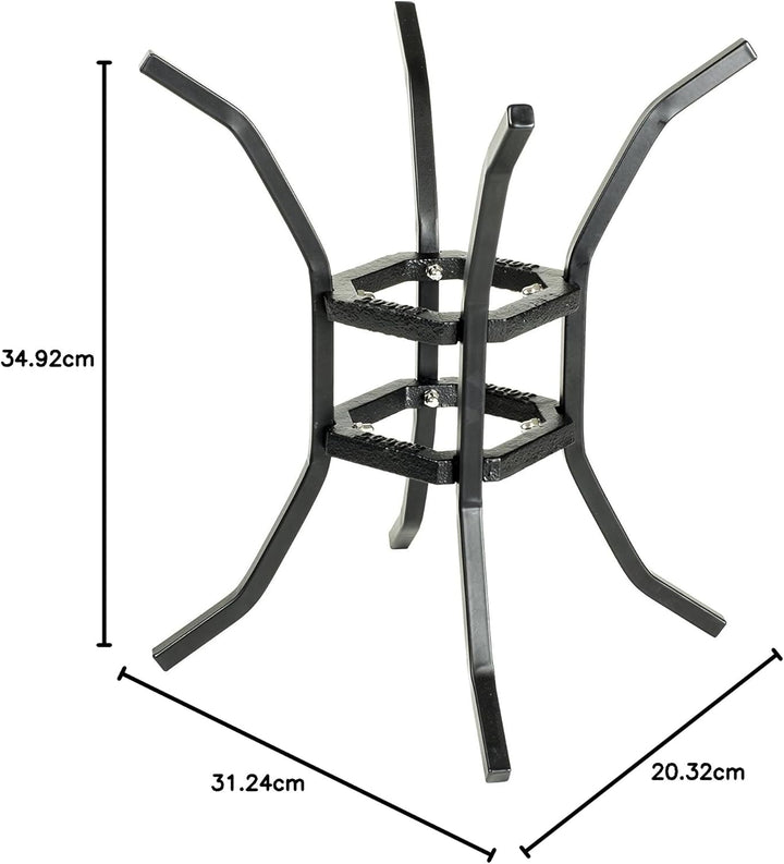 Lodge Unisex-Erwachsene Fire and Cook Stand Feuer-und Kochständer, schwarz, 8"