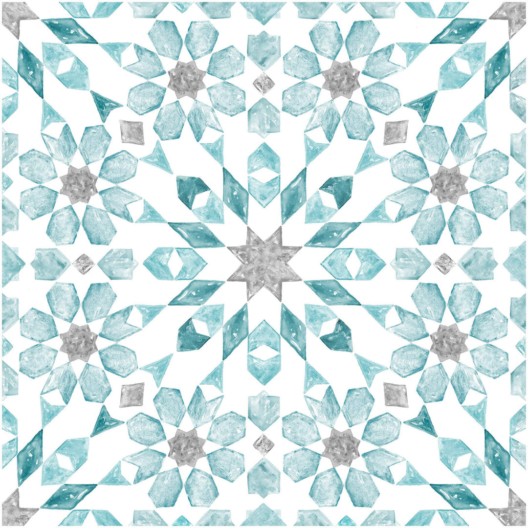 Wallpops FP2949 Radiance Abziehen und Aufkleben Bodenfliesen, blau, 12 x 12 inches