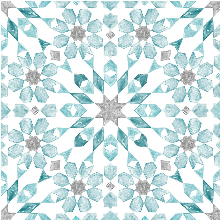 Wallpops FP2949 Radiance Abziehen und Aufkleben Bodenfliesen, blau, 12 x 12 inches