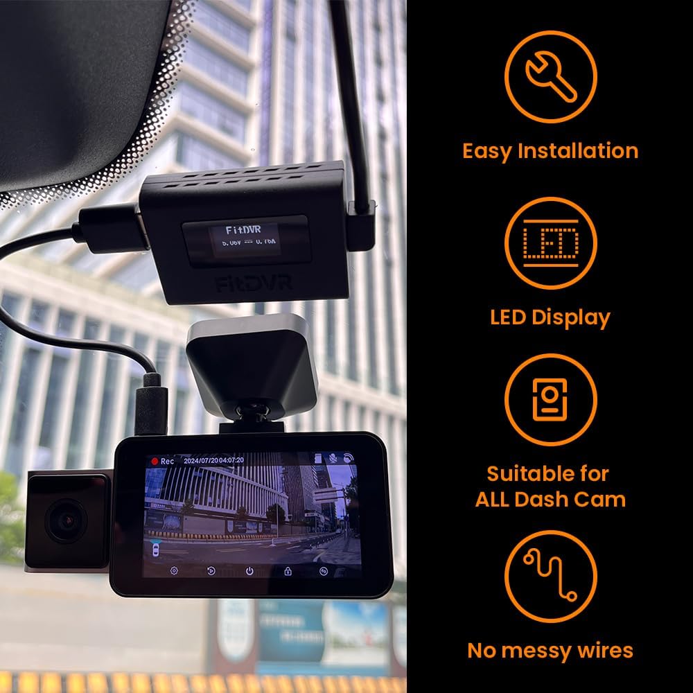 FitDVR Dash Cam Netzteil (5-Pin) für Mazda CX-5, MX-5, Mazda 3, Mazda 6 mit Auto-Dimmspiegel, LED-Di
