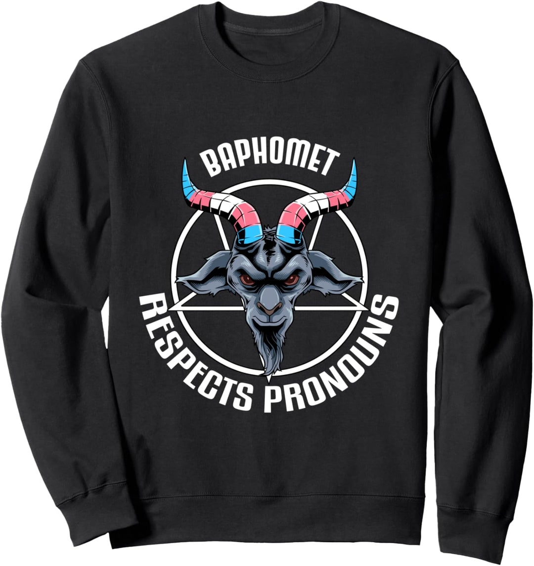Lustige Transgender Baphomet Teufel Goth Sweatshirt