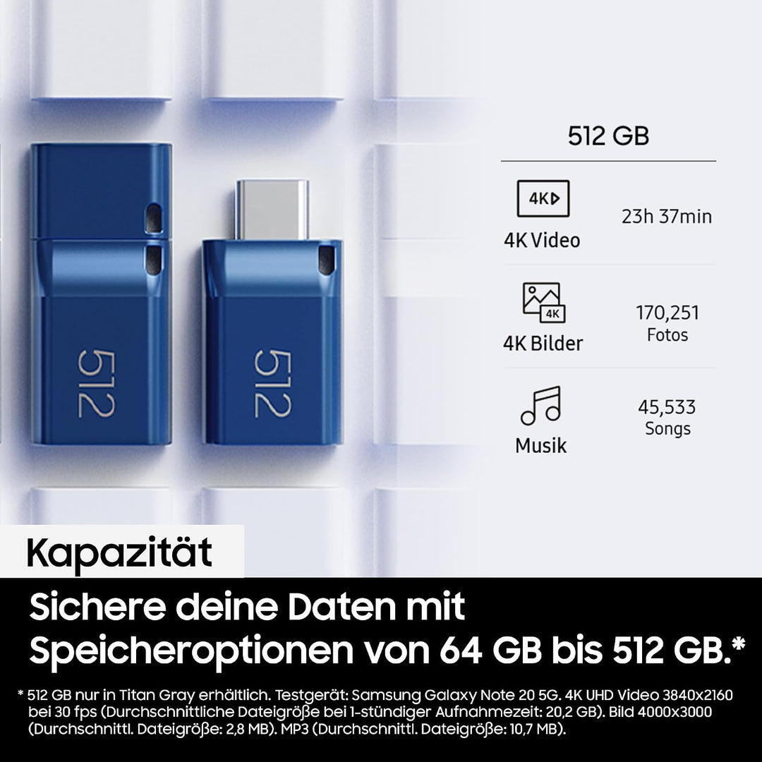Samsung USB-Stick, USB-C, 64 GB, 300 MB/s Lesen, 30 MB/s Schreiben, USB 3.1 Flash Drive für Notebook