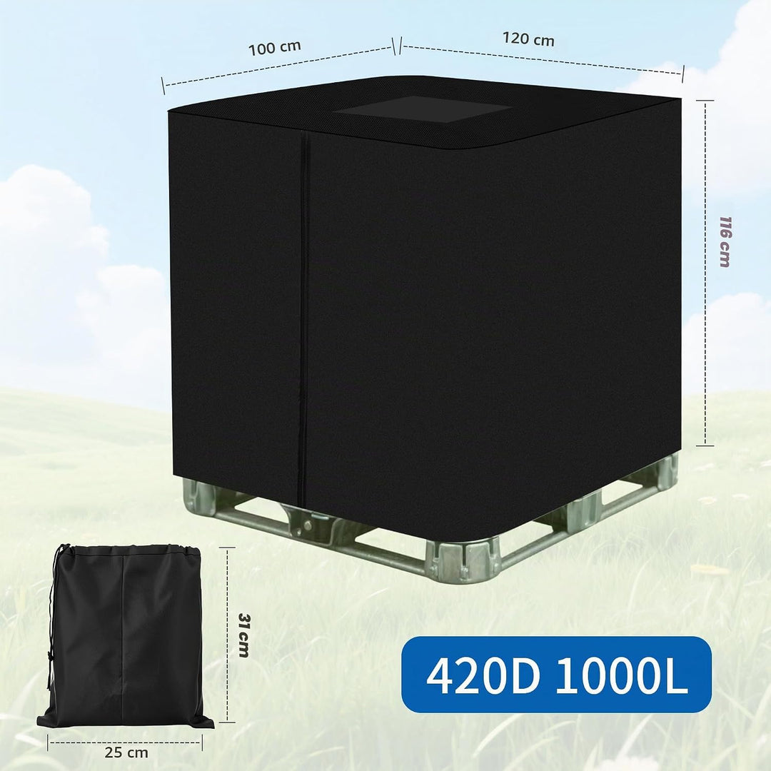 IBC Tank Abdeckung1000L,420D IBC Container Abdeckung,IBC Wassertank Abdeckung 1000L – UV-Schutzplane