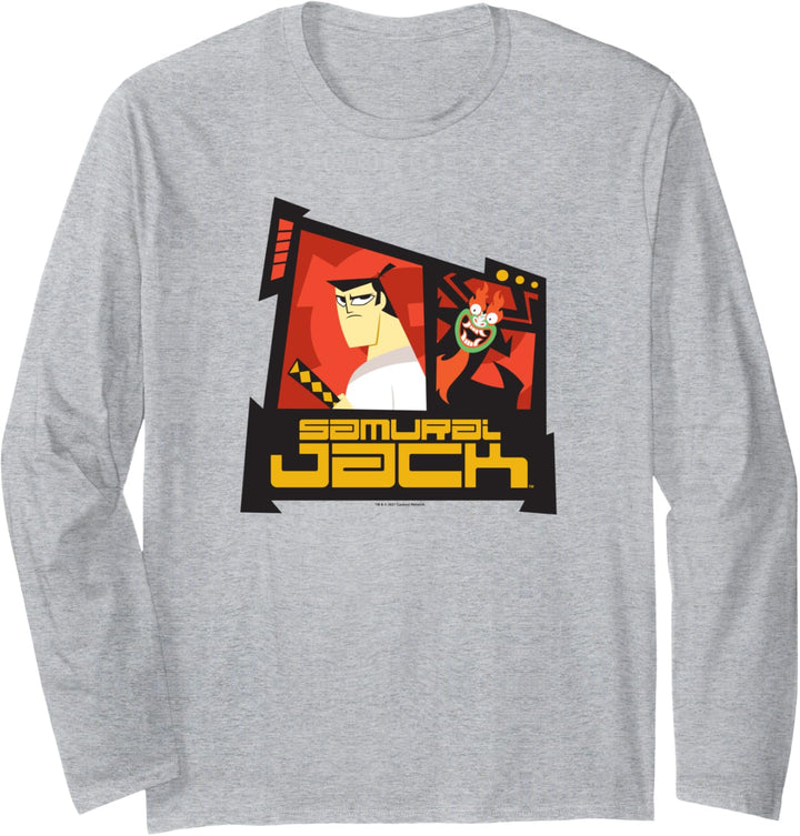 Samurai Jack Jack and Aku Portrait Langarmshirt